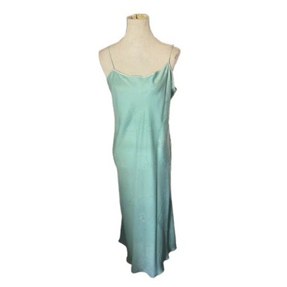 Natori Blue Floral Print Adjustable Strap Nightgown Size Large